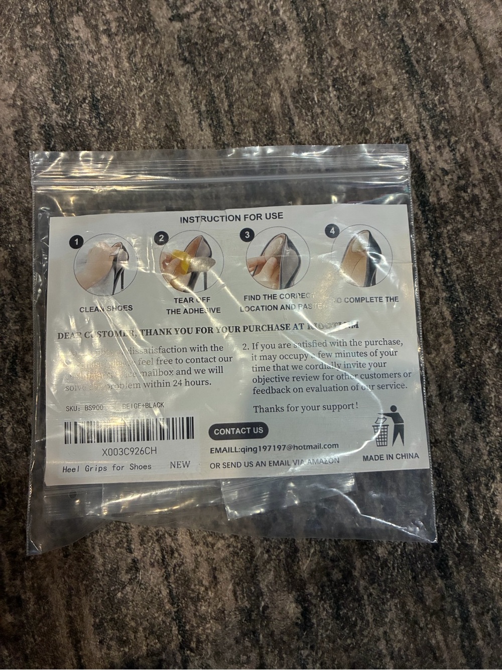 Heel Grips for Shoes - Beige/Black